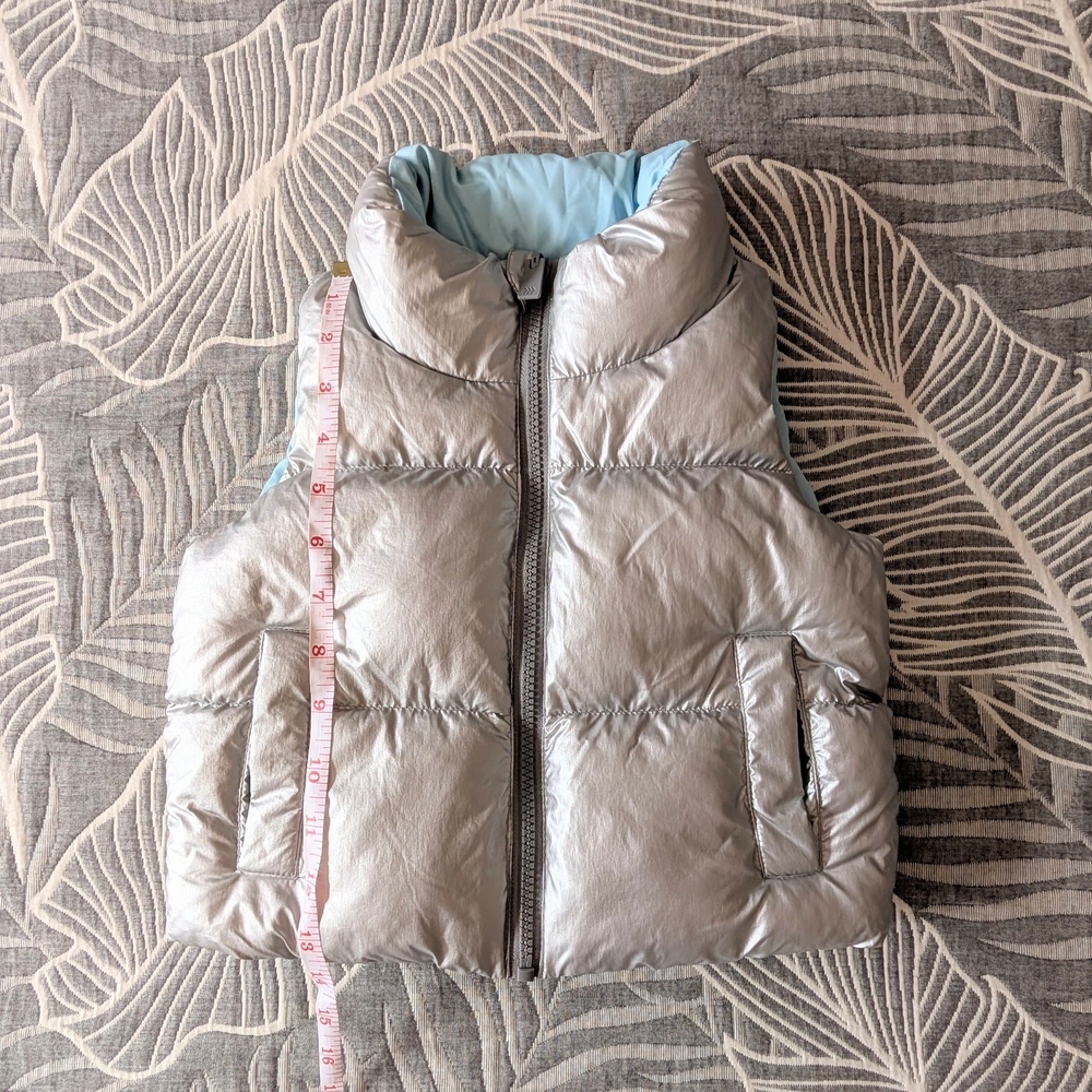 SALE ✨ 3/$25 Metallic Silver Unisex Boy Girl Puffer Vest